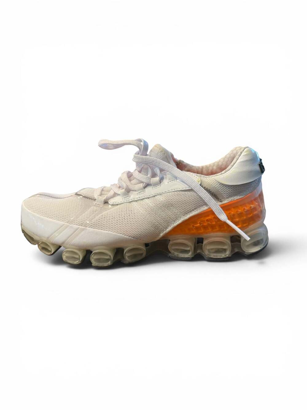 Adidas by Stella McCartney Microbounce Spotu Sneakers NWT Size 9 White Orange - Picture 2 of 8